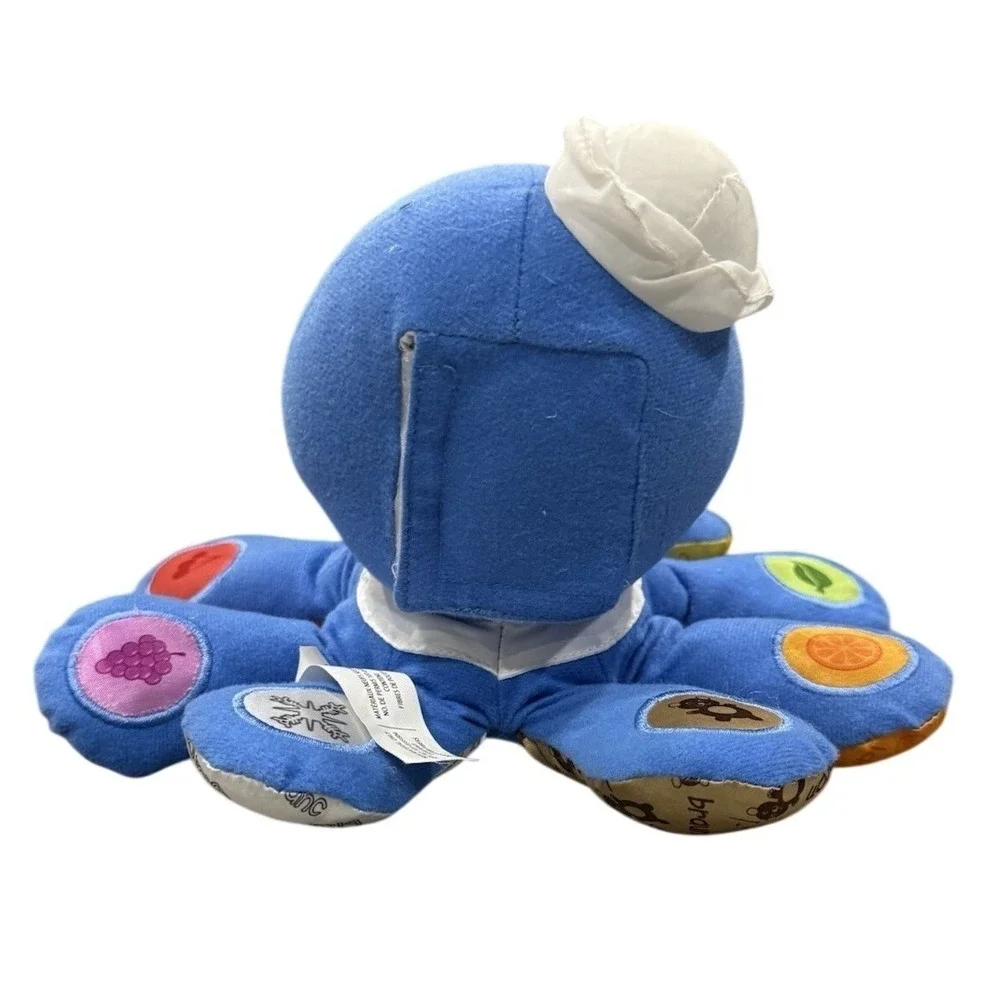 Disney Baby Einstein Kids II Musical Octopus Plush Toy Learning Colors Sewn Eyes